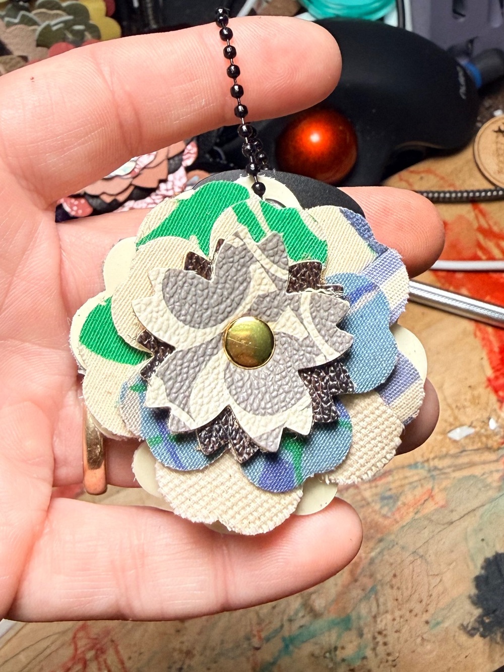 Handmade Floral Bag Charm